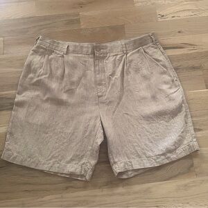 Men’s Size 42 Nautica Rigger 100% Linen Shorts Brown